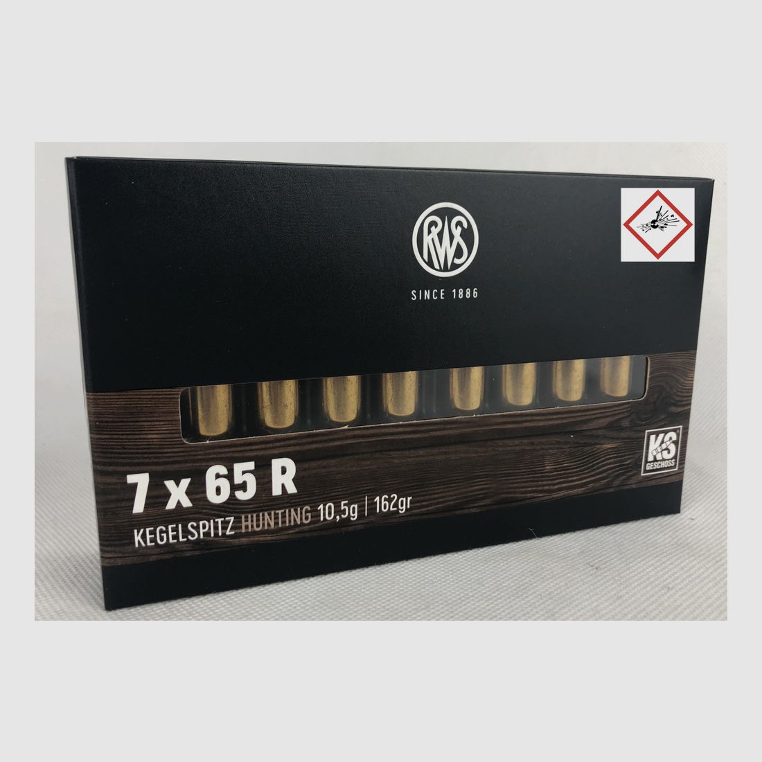 RWS Kegelspitz Jagdpatrone Kal. 7X65 R 162grs