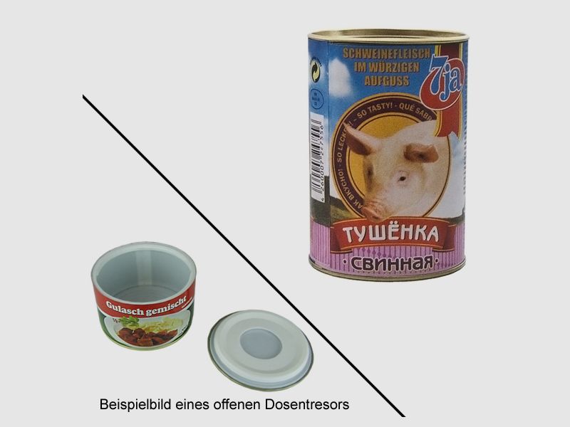 Dosensafe Dosentresor Schweinefleisch im wĂĽrzigem Aufguss