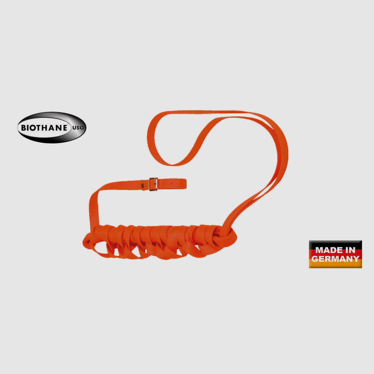 AKAH Biothane leash with leather stopper 8 m