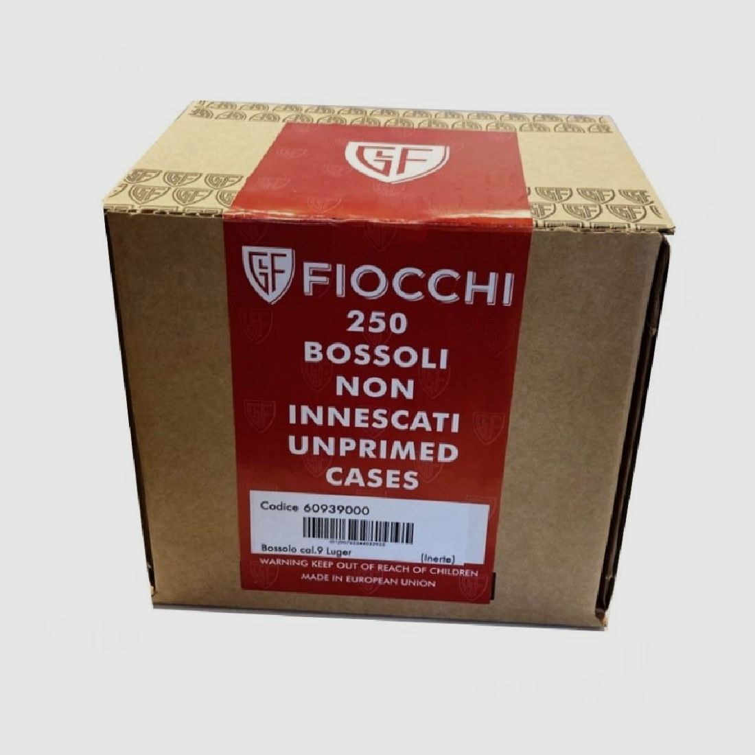 FIOCCHI HÜLSEN 9X19 VERPACKUNG 250 STK