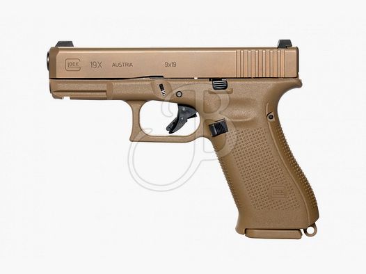 GLOCK MOD. 19X CAL 9X19 FDE COMPLETE WITH TWO MAGAZINES