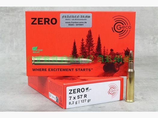 GECO Zero 7x57R 127gr. 8,2g 20 pièces Prix dégressifs