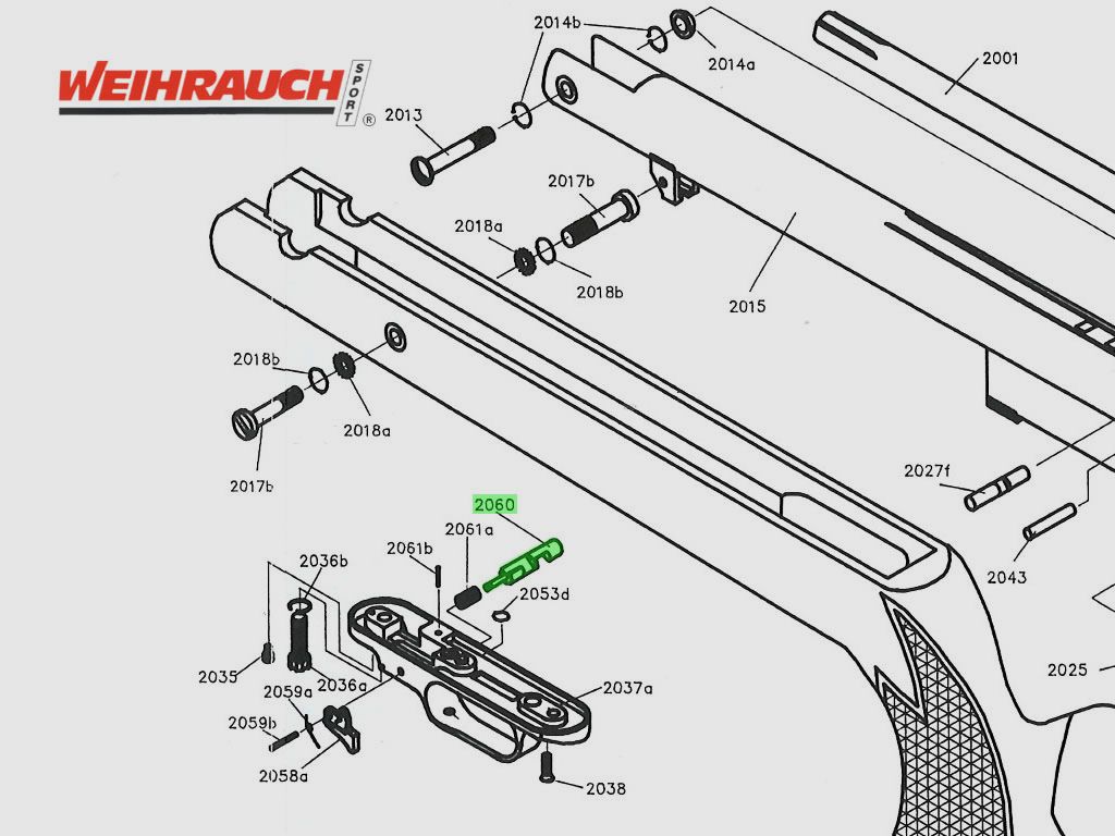 Sicherungsbolzen fĂĽr Luftgewehr Weihrauch  HW 90, Ersatzteil