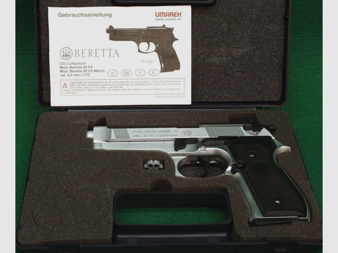 Umarex Beretta 92FS, Steel Finish, CO2 Pistole