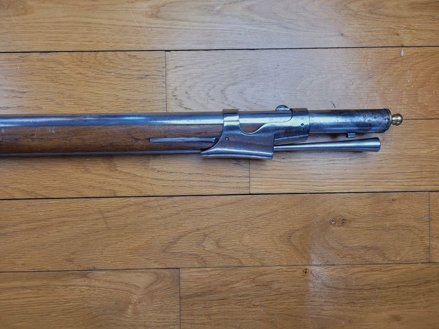 Sehr schönes Gewehr Modell 1842 T (nicht Tbis) – Nationale Waffenfabrik Tulle 1850 – Bajonett – Gewehrriemen – Ausgezeichneter Zustand, Bild 11 von 32