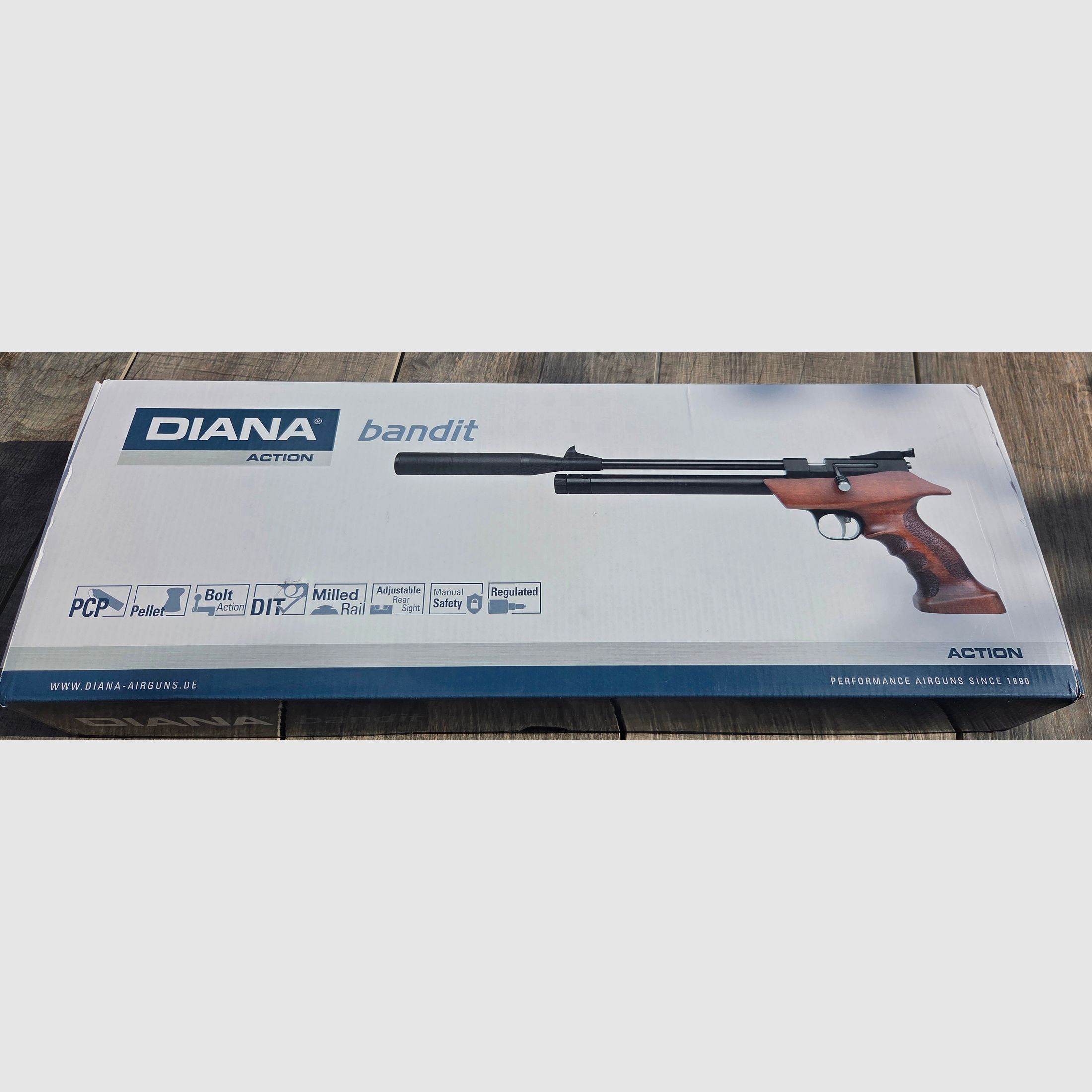 Diana Bandit PCP luchtdrukpistool, als nieuw met factuur van 27.07.2026