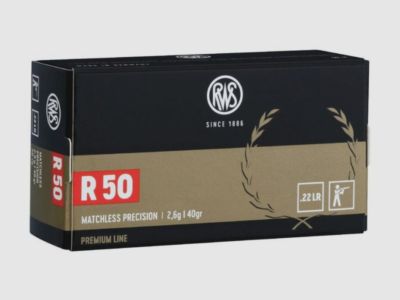 RWS .22 lfB R 50 - 50 Patronen