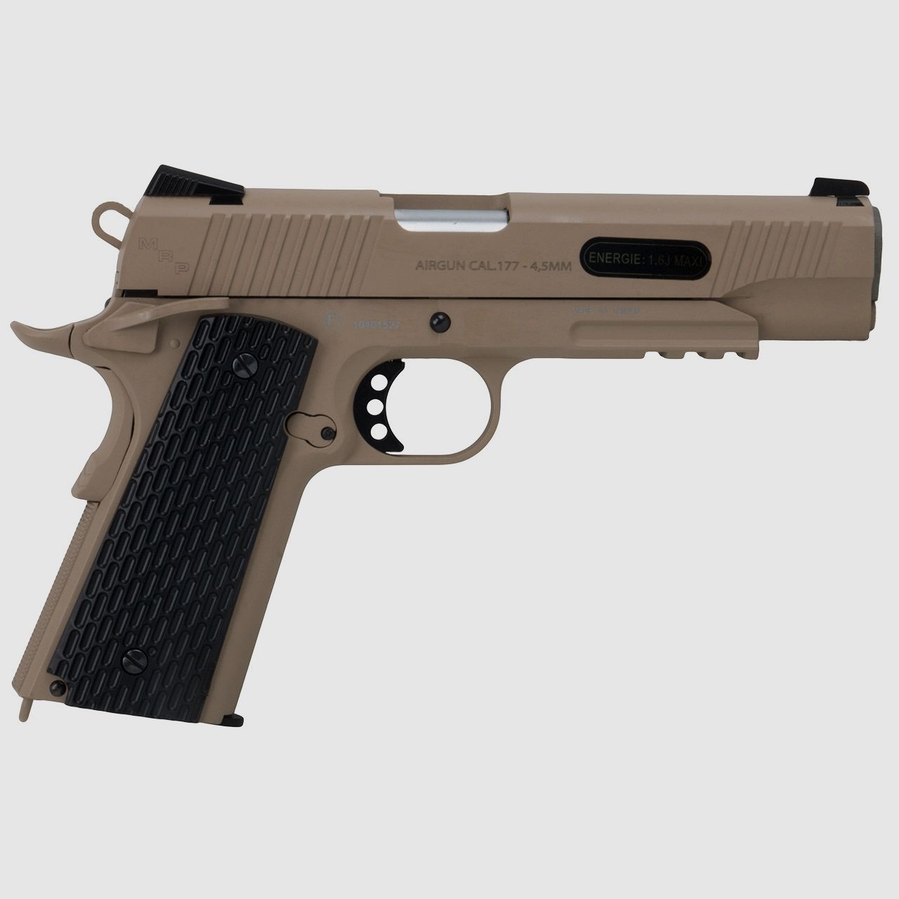 CO2 Pistole Swiss Arms P1911 Tan Blow Back Vollmetall Kaliber 4,5 mm BB (P18)