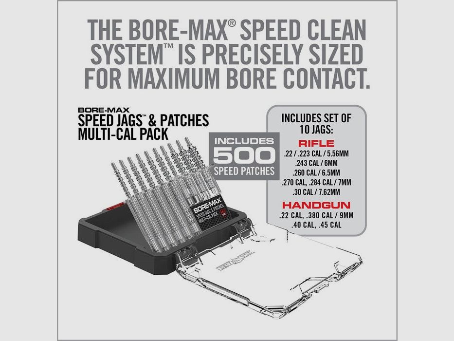 Real Avid Bore-Max Speed Jags & Patches Mehrkaliber-Pack