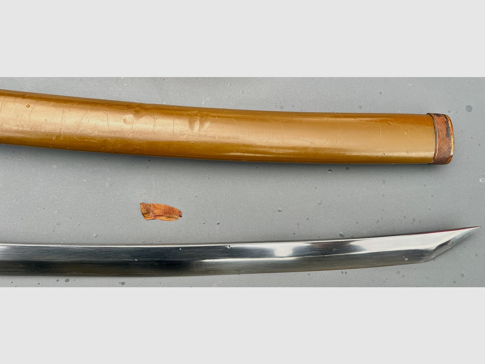 Authentisches japanisches Offizierskatana (Shin-guntō Typ 98) aus dem Zweiten Weltkrieg mit signierter Kanemune-Klinge.