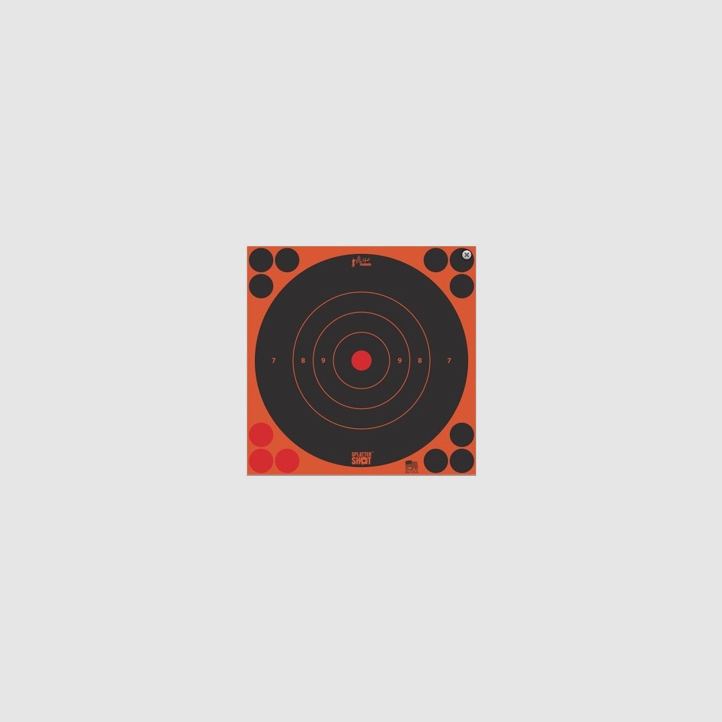 PRO SHOT SPLATTERSHOT 8" ORANGE BULLSEYE 6PCS