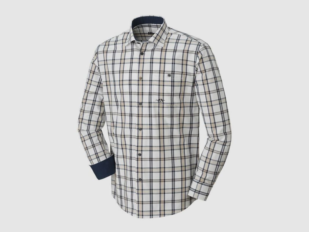 Blaser Herren Hemd Oxford Modern Fit Oskar Beige/ Blau/ Braun kariert