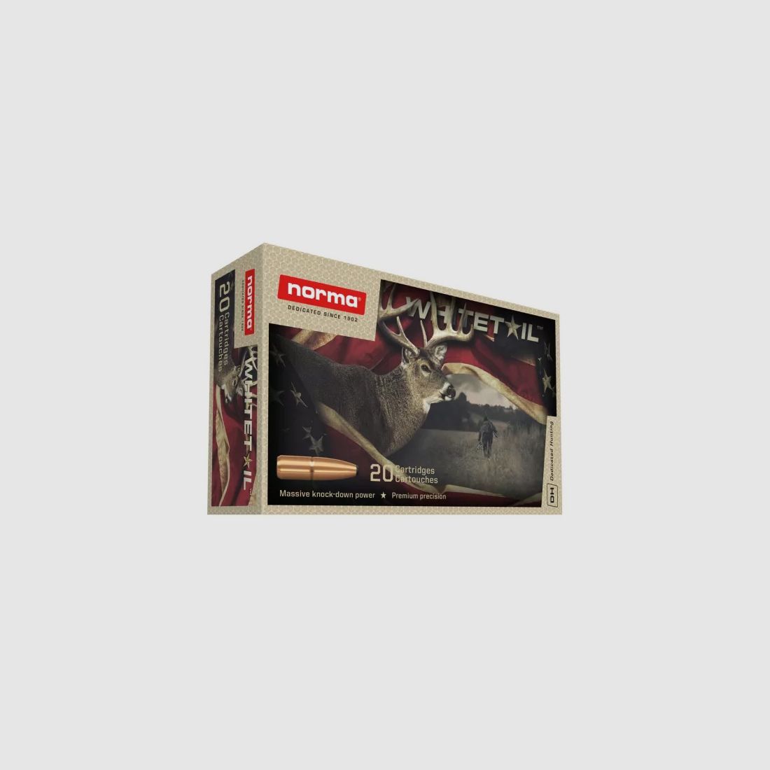 20 patronen WHITETAIL kal. 5,6x52R 71GRS NORMA