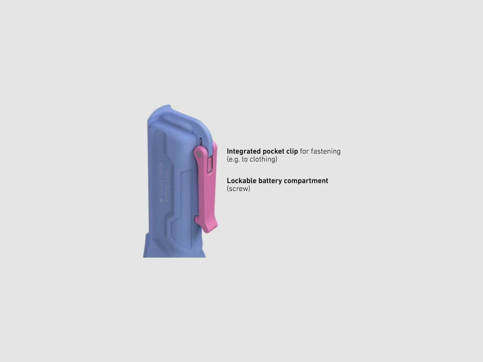 KIDBEAM 4 Kinder Taschenlampe Purple