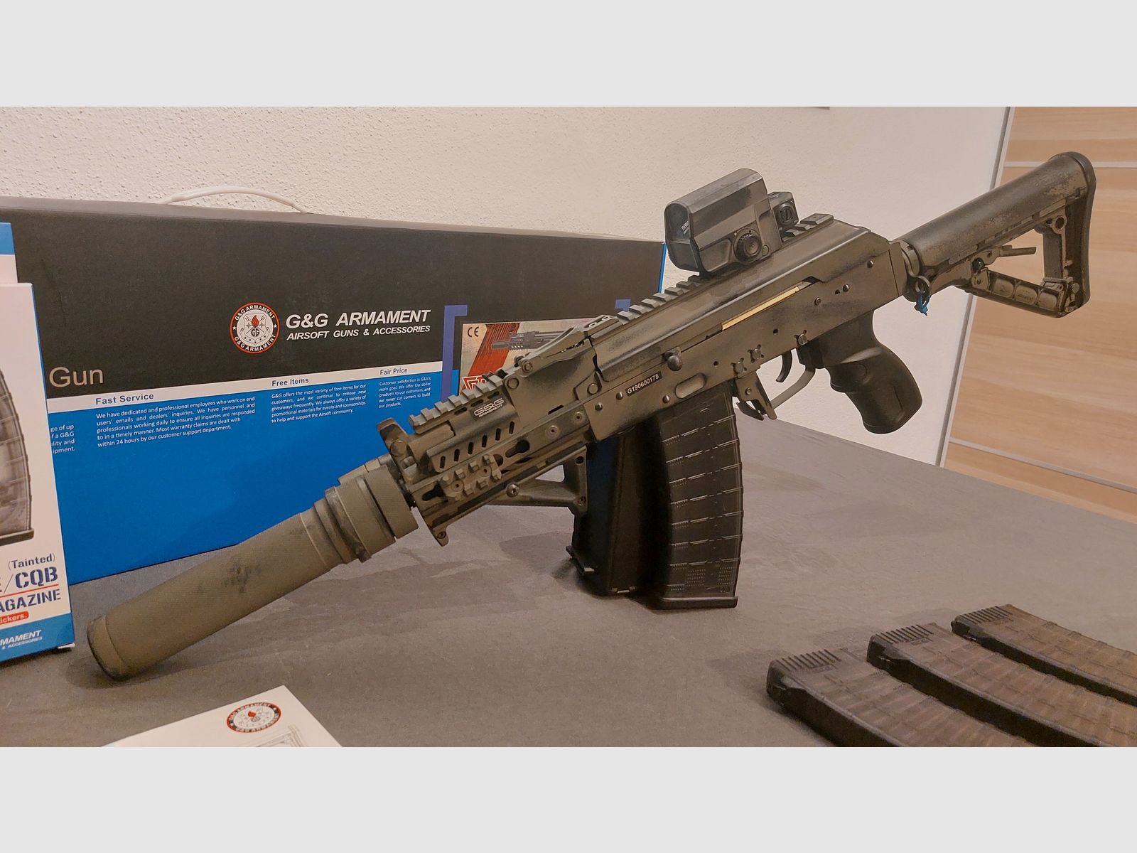 G&G Armament RK74 CQB AEG with E. T. U. including accessories