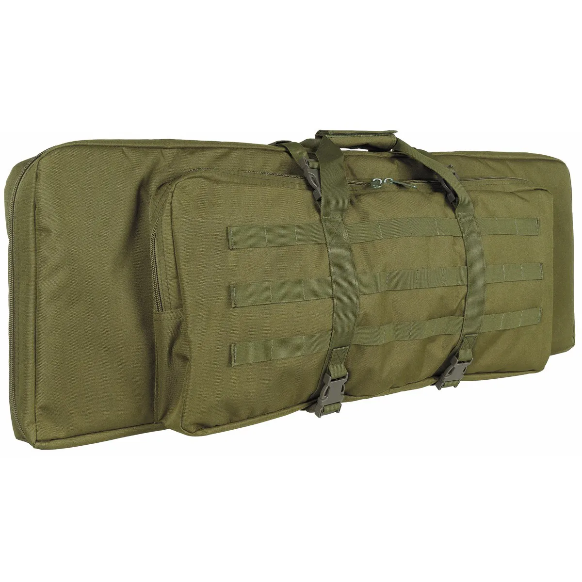 Sac à fusil pour 2 armes longues jusqu'à 95 cm, olive, avec cloison et bretelles de sac à dos, image 3 sur 5