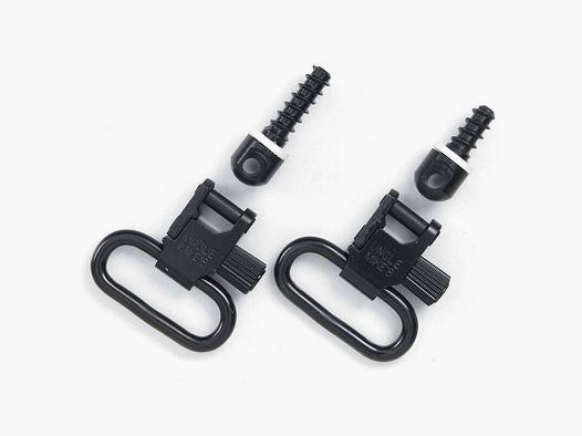 Uncle Mike's QD-Riemenbügel-Set mit Holzschrauben 1/2" (12,7mm) Schwarz