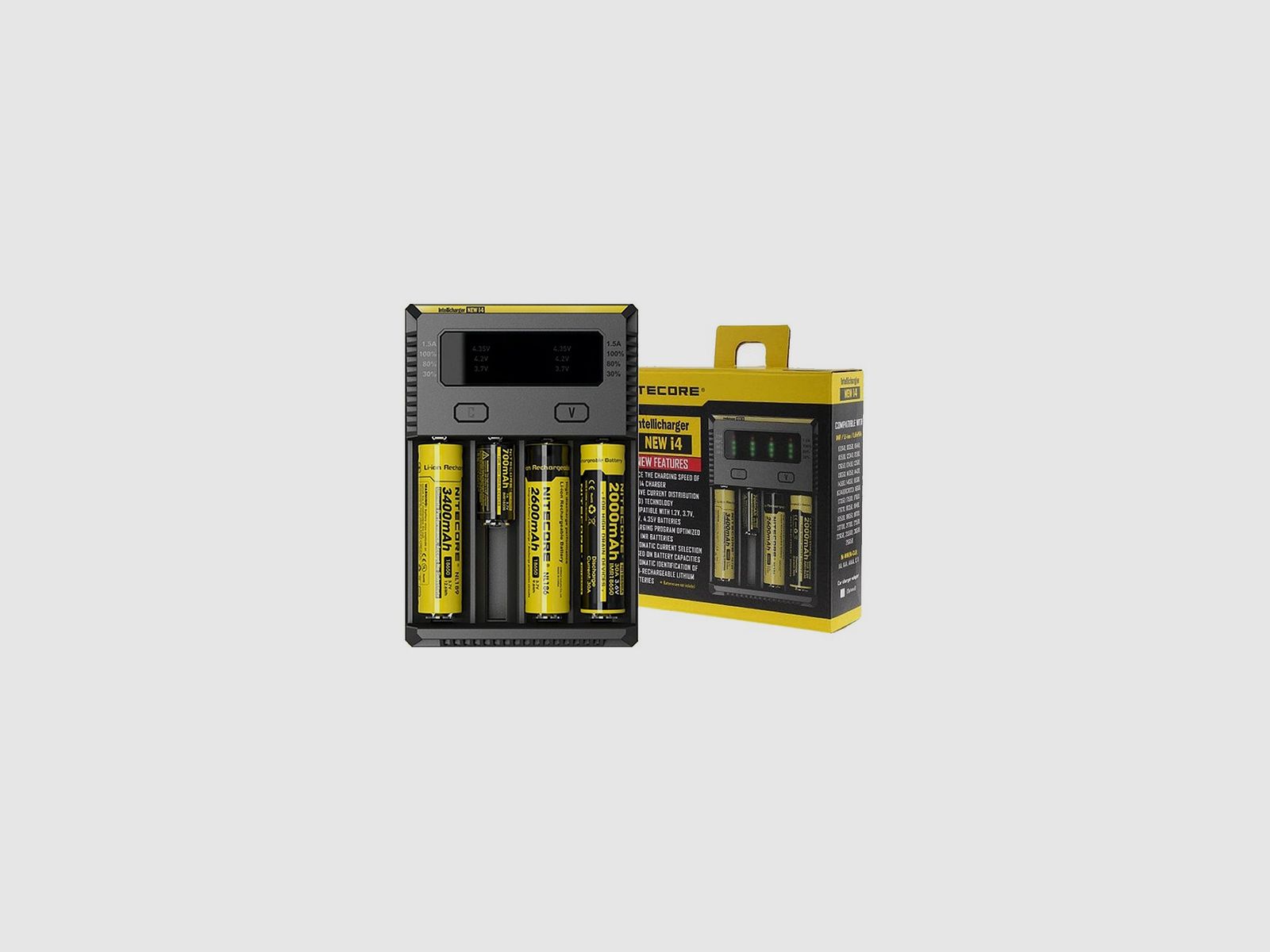 Carica batterie Nitecore New I4 per batteria a litio 18650