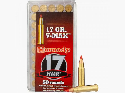 HORNADY .17HMR VARMINT EXPRESS- 17 GRS - V-MAX - 50 COLPI