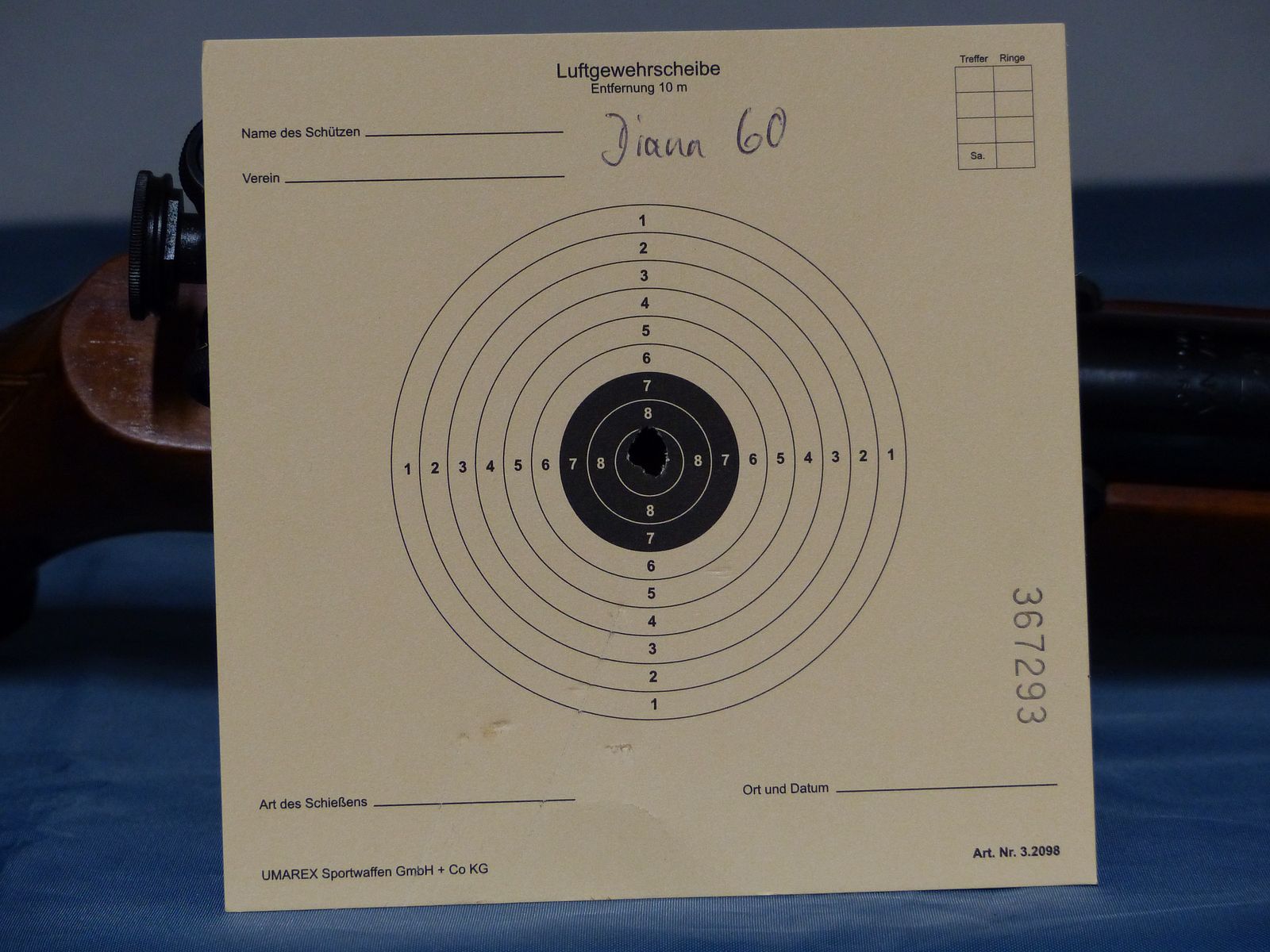 Luftgewehr Knicklauf Diana Modell 60 mit Diopter Cal. 4,5 mm ohne F vintage