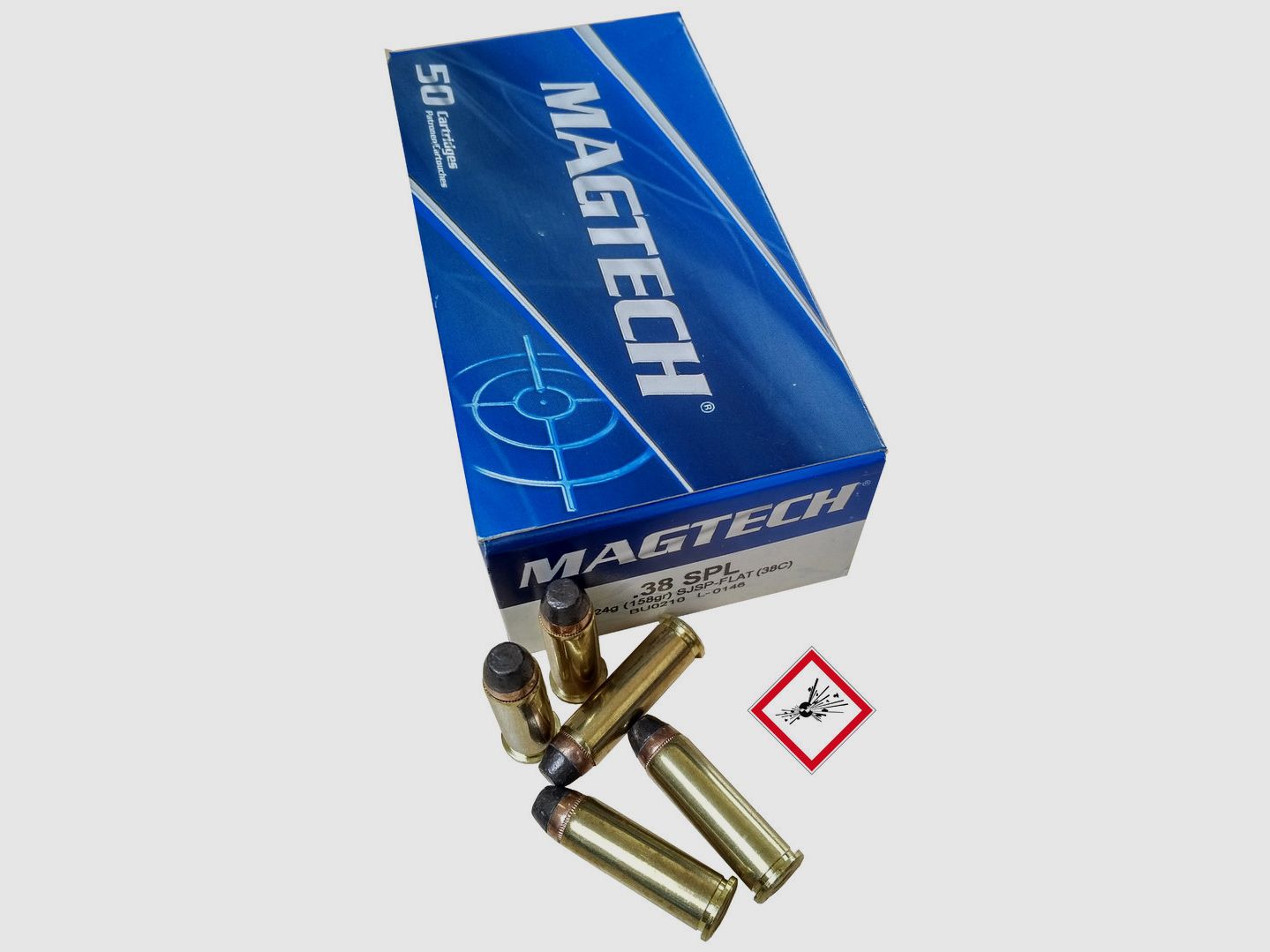 Cartouche de revolver Magtech .38Spec. SJSP 158grs.