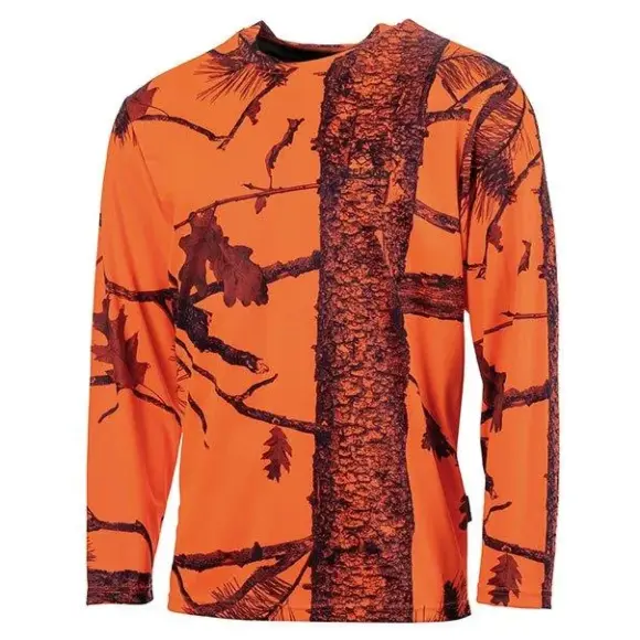 Camiseta de Caza de Manga Larga Treeland Camo Naranja