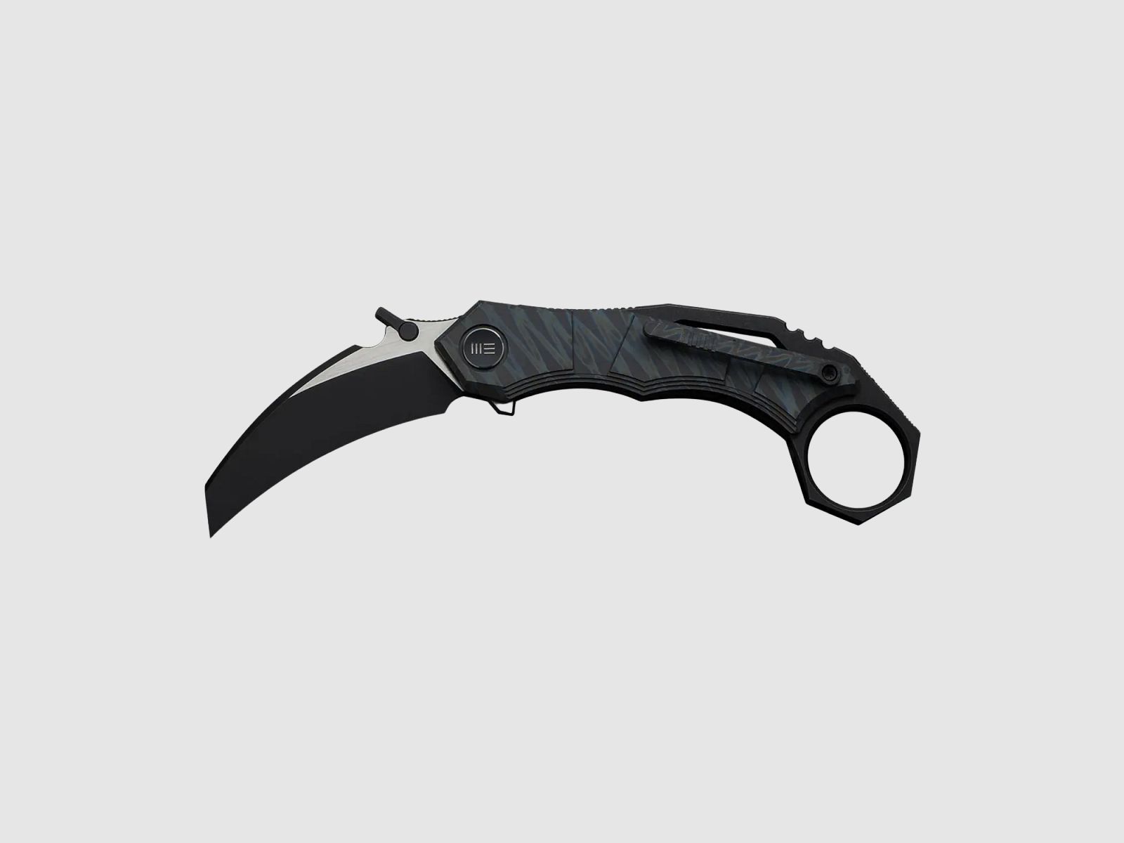 WE Knife Tayra M390 Tiger Stripe Titanium Black Stonewashed