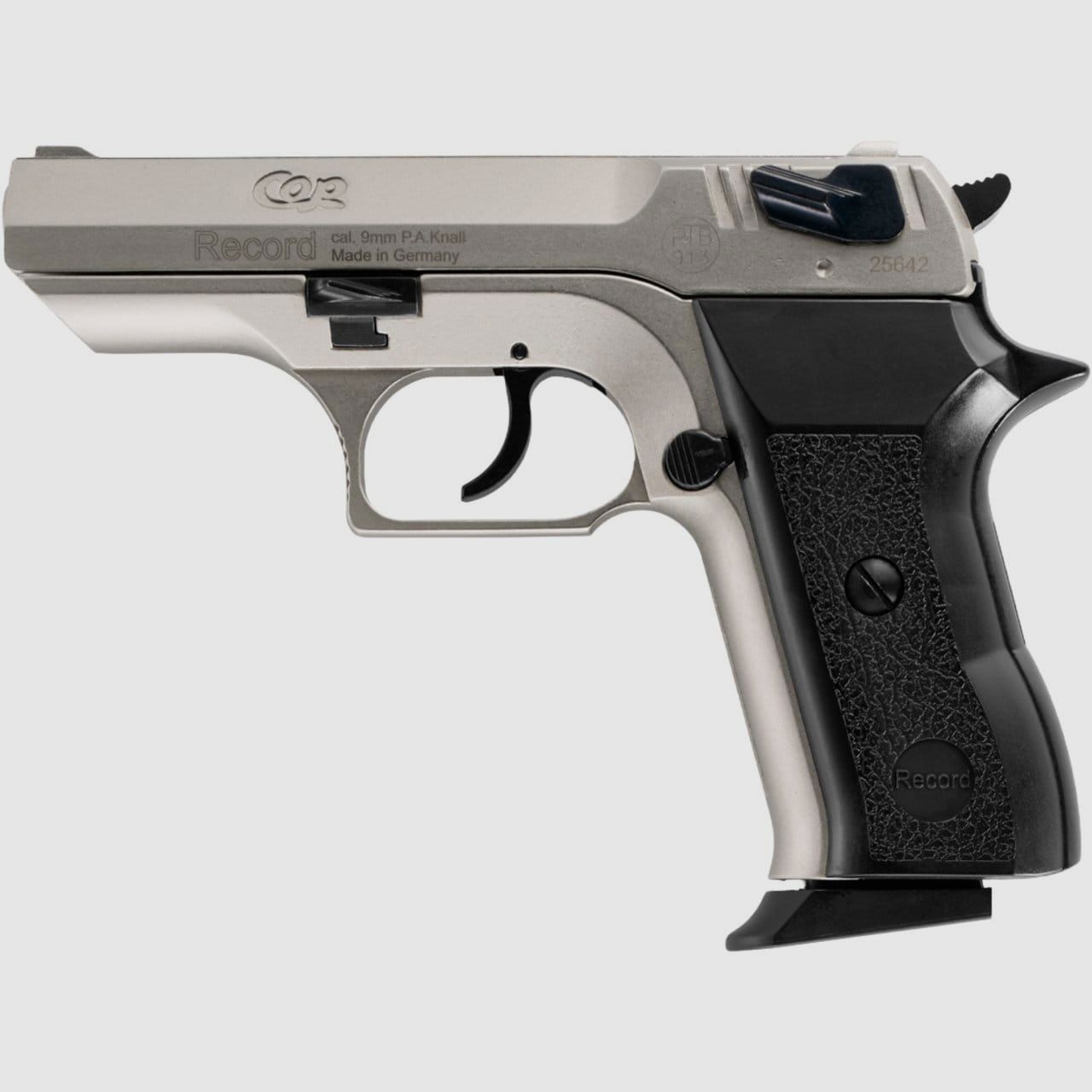 Record COP blank pistol 9 mm P.A.K nickel-plated