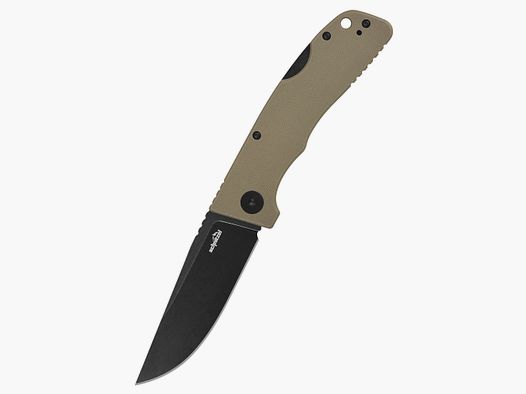 Schnitzel Outdoo Taschenmesser KVAR rostfreier 14C28N-Stahl mit Blackwashed-Finish sand - schwarz