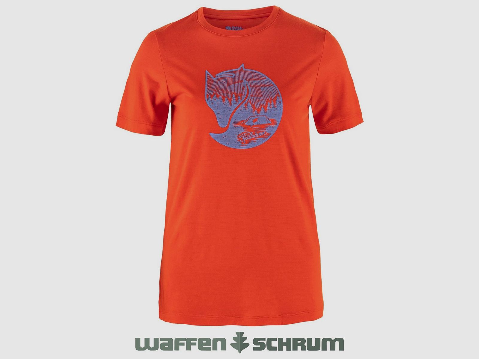 T-shirt Fjällräven Abisko Wool Fox Flame Orange-Ultramarine