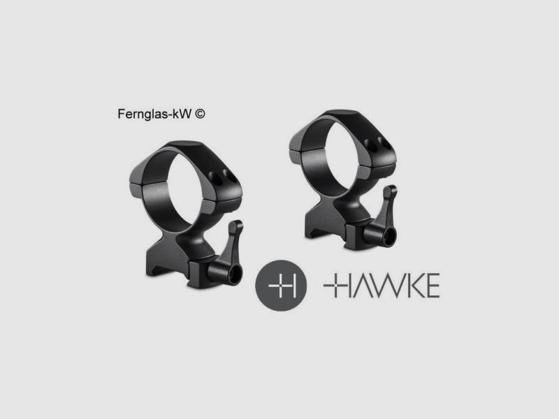 HAWKE 23031 2 Stück Ringmontagen 34 mm Precision Steel Weaver Mittel Lever