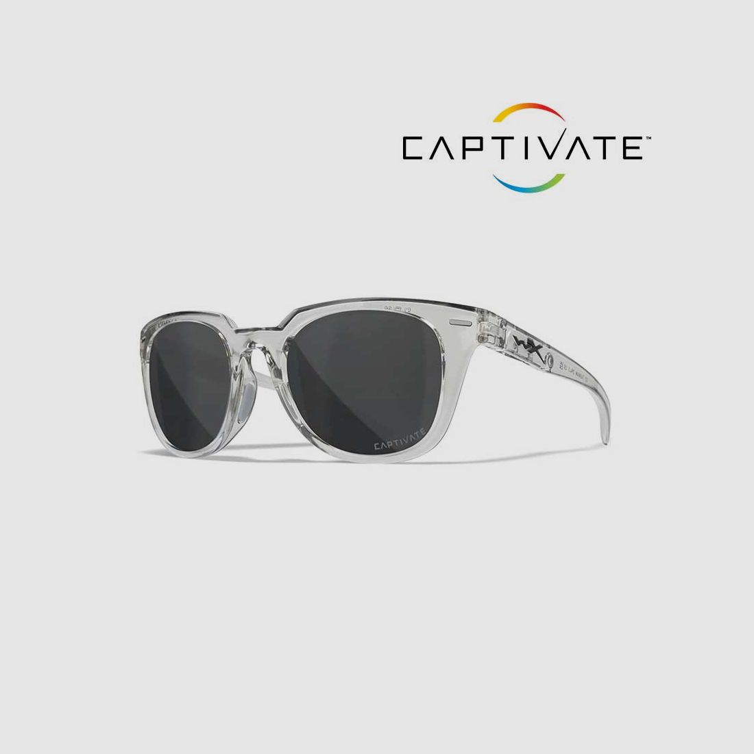 Okulary Sportowe Z Polaryzacją Wiley X ULTRA CAPTIVATE™ Polarized Grey Lenses Gloss Crystal Light Grey Frame, zdjęcie 1 z 4