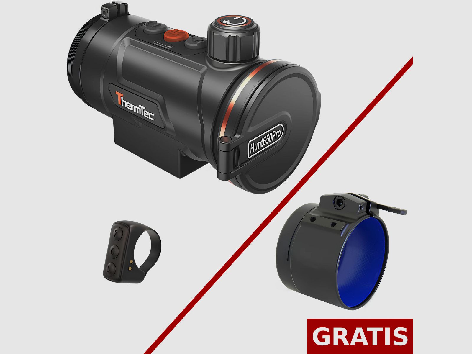 ThermTec HUNT 650 PRO Wärmebild-Vorsatzgerät - Lieferumfang ohne Adapter