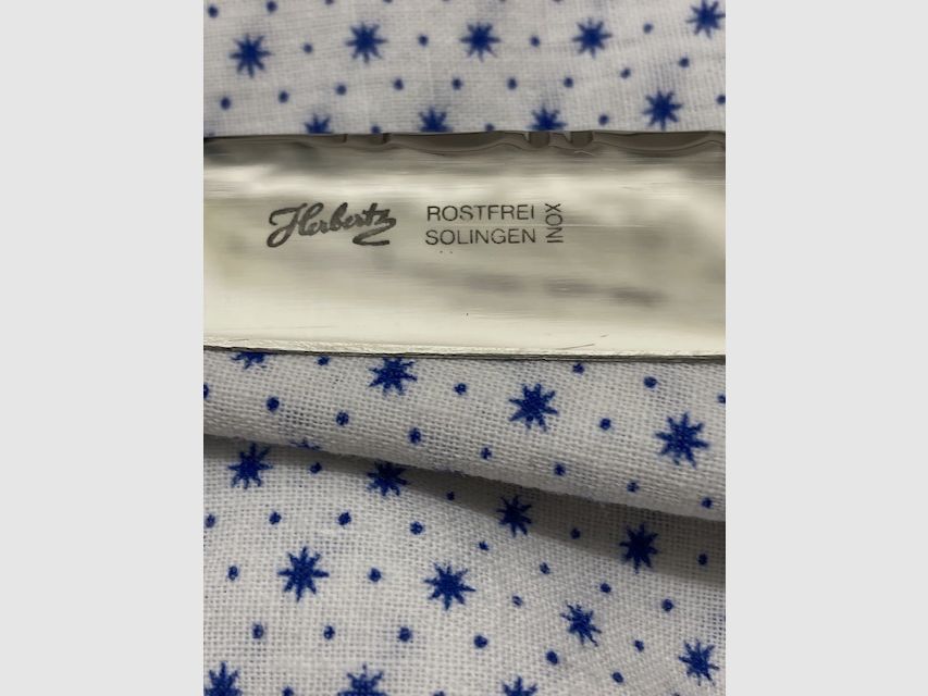 Coltello da caccia Herbertz Jagdnicker pantaloni in pelle abbigliamento tradizionale