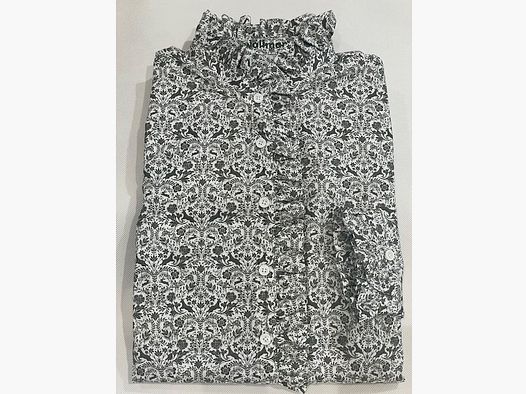 Blusa Wallmann con rouches con cervo in oliva