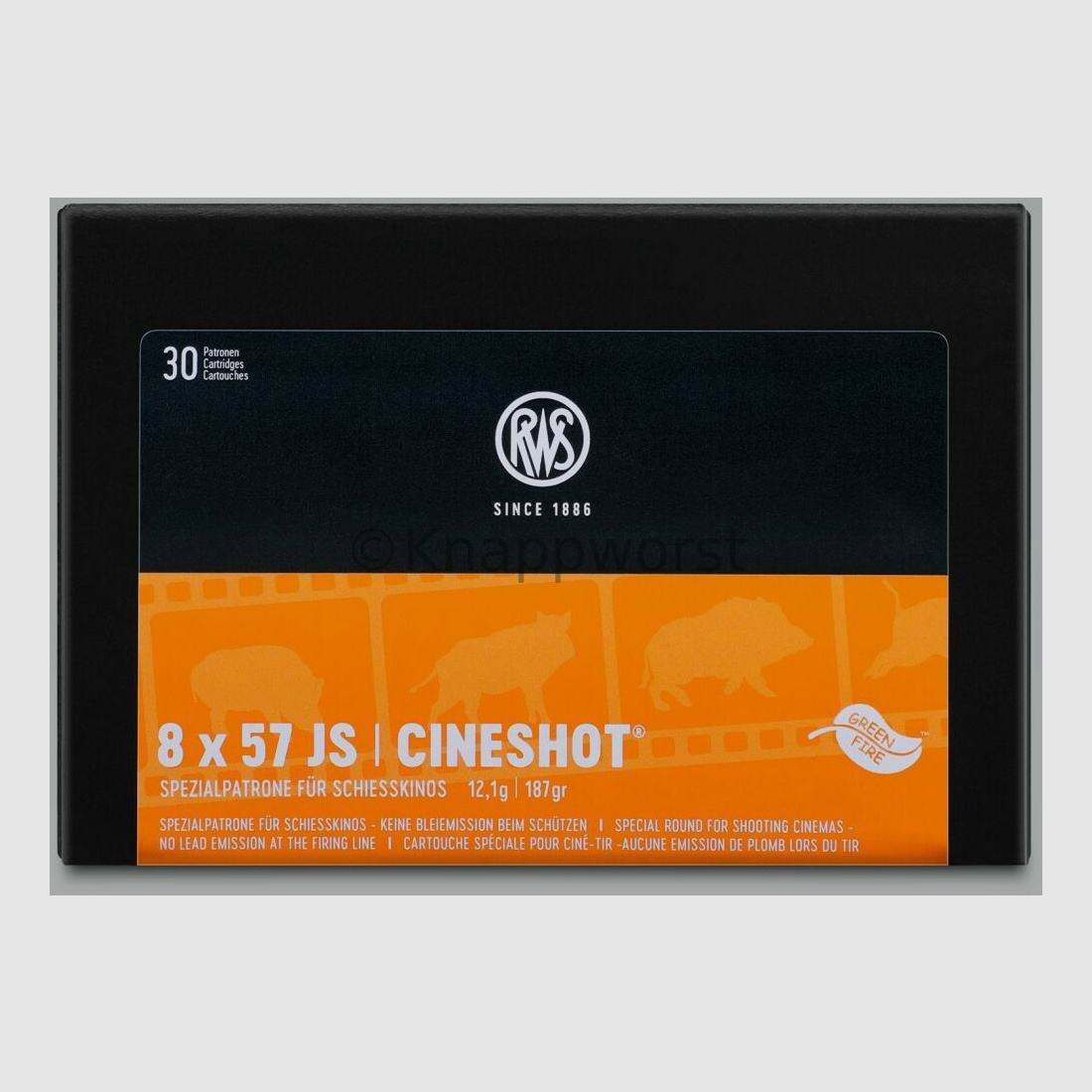 RWS Cineshot 8x57IS SG 12,1g 30er Schachtel bleihaltig