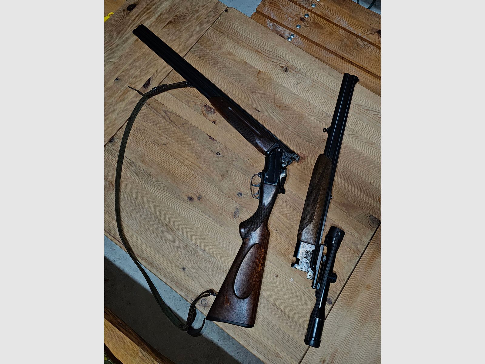 Bockdoppelflinte 16/70 mit wechsellauf 16/70-7x57R