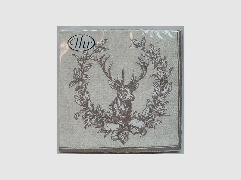 Tovaglioli cervo marrone - foglie di quercia