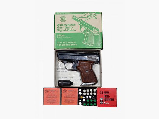 Rhöner Sportwaffen GMBH 8mm SM Mod 15 mit 7er Magazin Schreckschuss Pistole