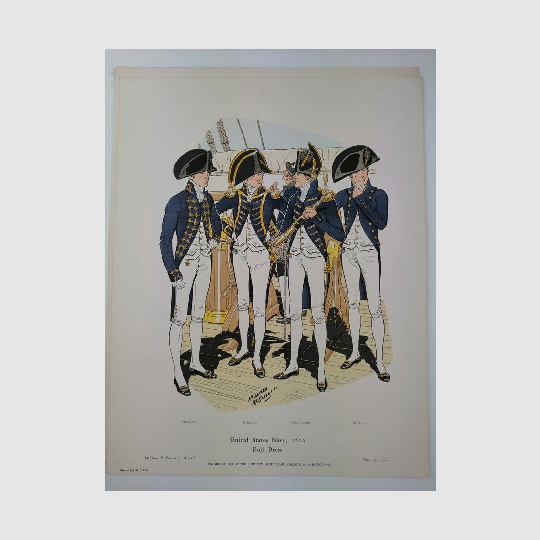 Sieben sehr schöne, handkolorierte Illustrationen zur US-Armee von 1675 bis 1917 – TBE, Bild 6 von 9