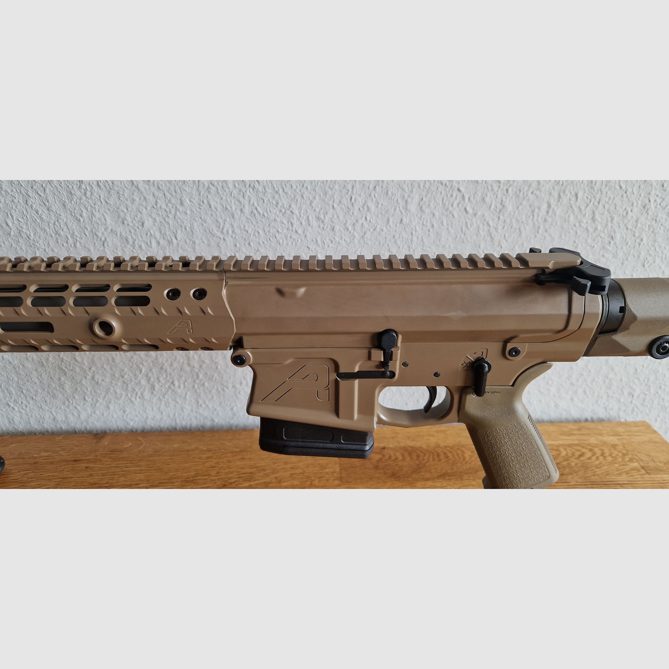 Aero Precision M5E1 FDE with stainless steel barrel in .308 Win (AR10, AR-10, Cerakote, Magpul)