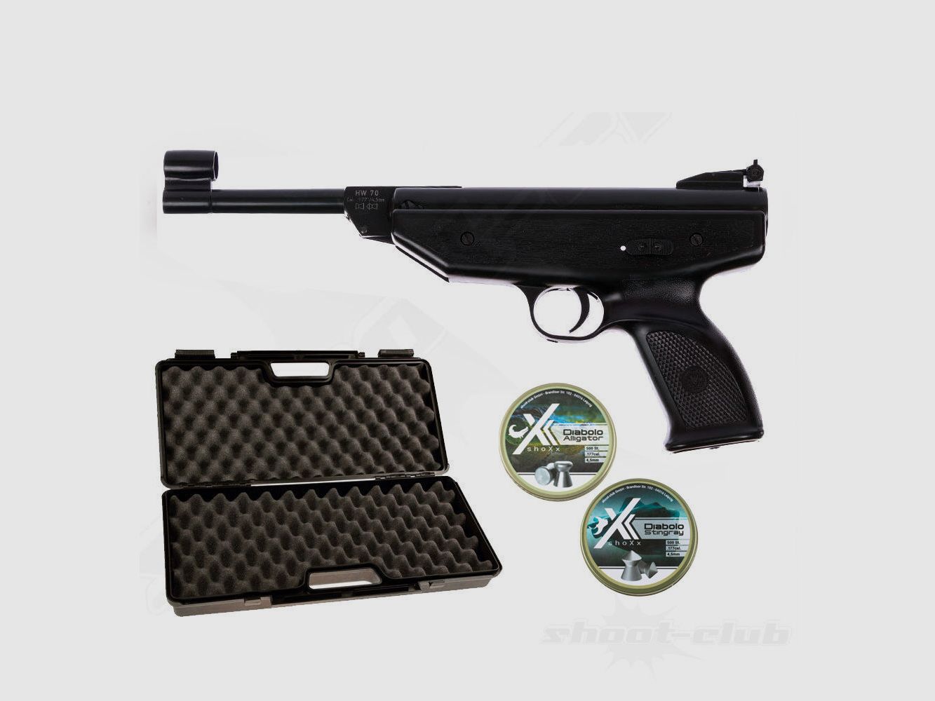 Weihrauch HW 70 pistola de aire calibre 4,5 mm set de maletín, imagen 1 de 3