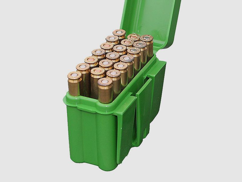 MTM Scatola per cartucce con coperchio a ribalta e clip per cintura