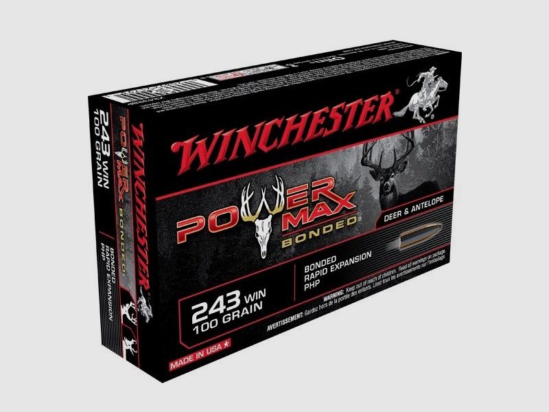 Winchester Power Max 243win 100gr x20 Munitie