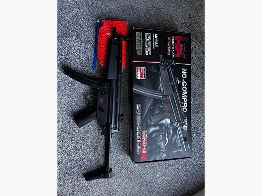 HK MP5 Airsoft Dualpower inkl. Akku, Ladegerät und BBs