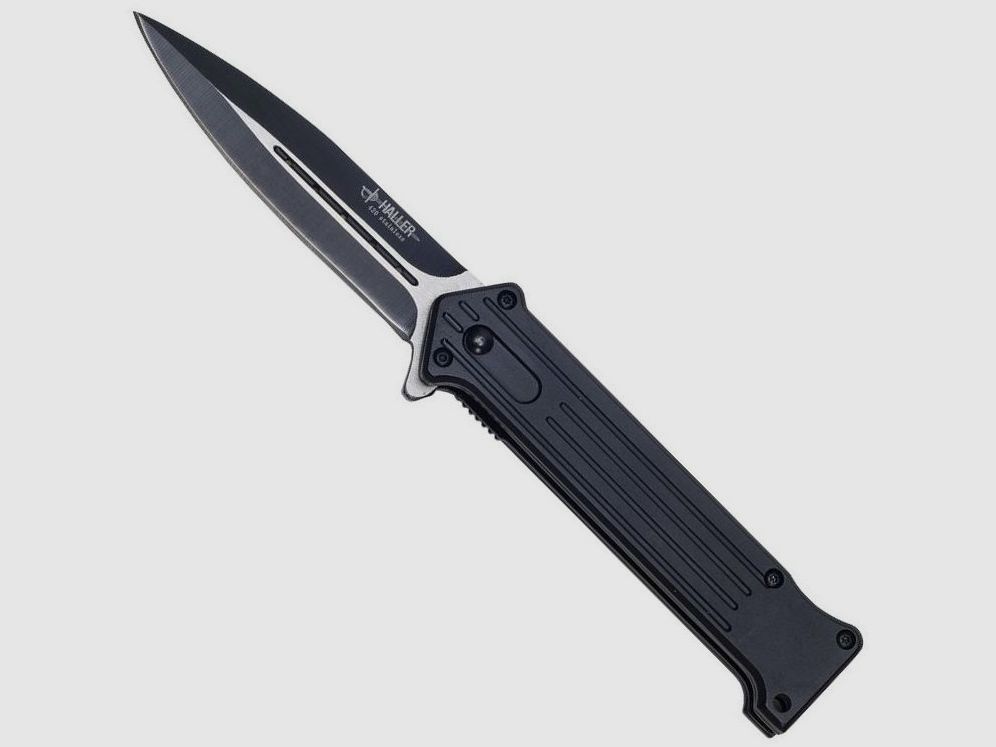 Taschenmesser, einseitig geschliffen, schwarz