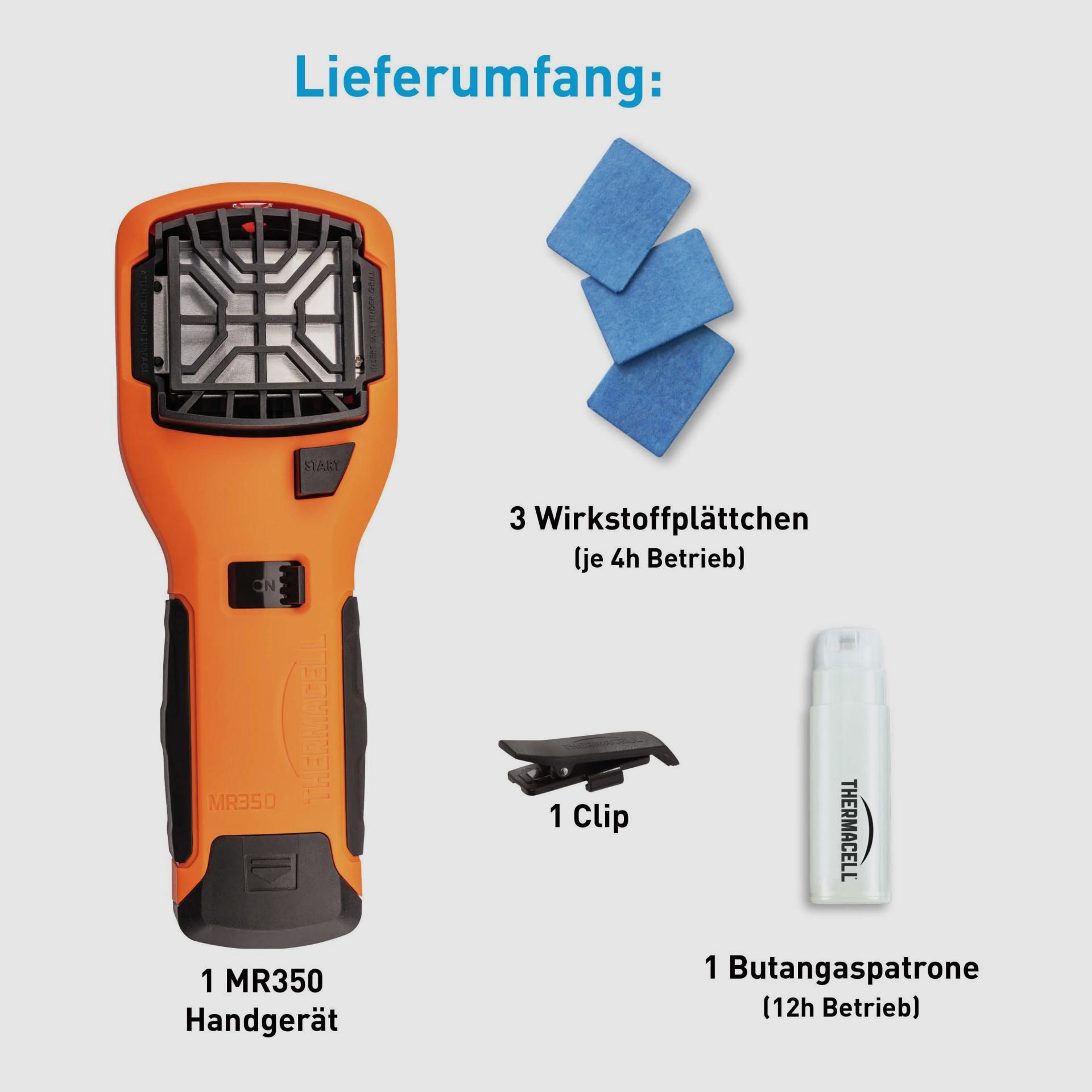 THERMACELL 920203 Mückenabwehr Handgerät MR-350 orange