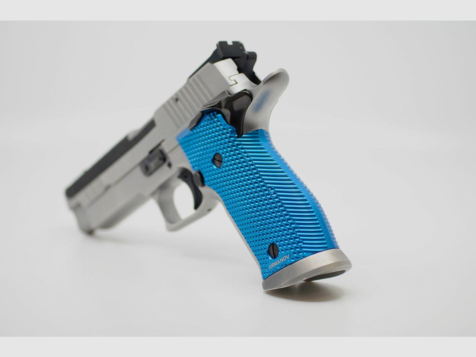 Plaquettes de crosse en aluminium Armanov SpidErgo II pour Sig Sauer P226 X-Five, X-Six – rouges, image 5 sur 5