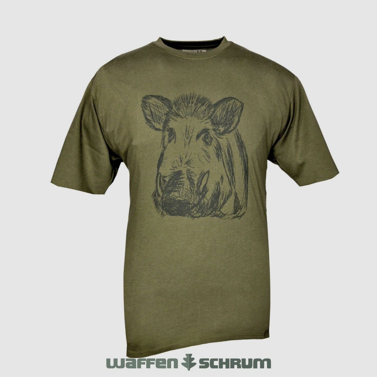 Hubertus T-Shirt Keilerkopf Schilf