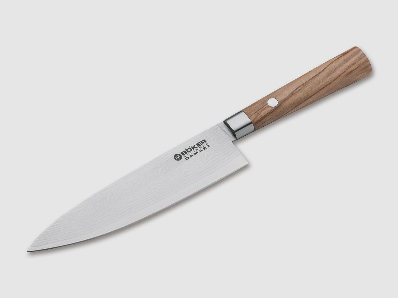 BKER DAMAST Messer OLIVE kleines KOCHMESSER